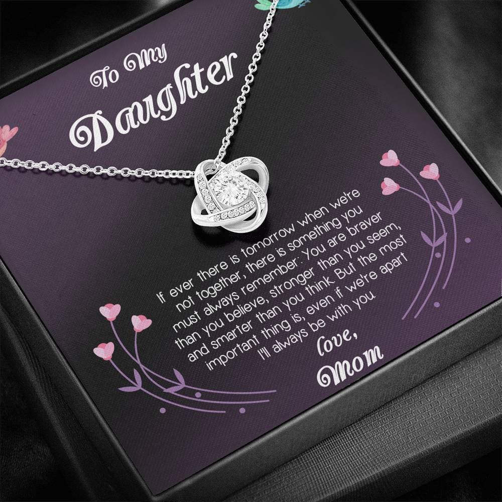 To My Daughter Love Mom Love Knot Necklace To My Daughter Love Mom Love Knot Necklace