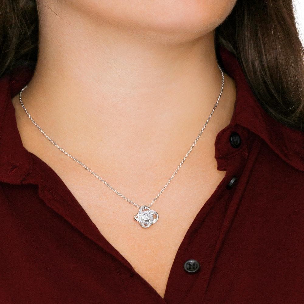 To My Daughter Love Mom Love Knot Necklace To My Daughter Love Mom Love Knot Necklace