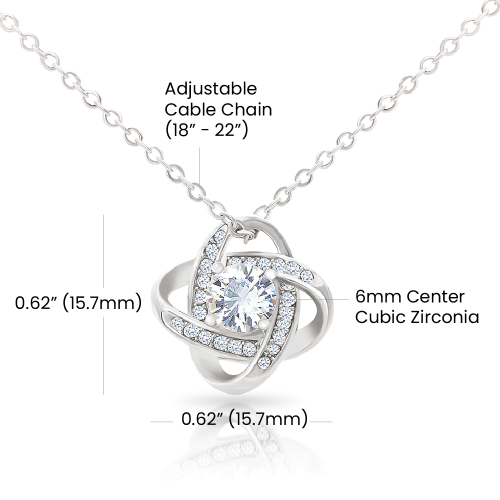 To The Best Mom Ever Love Knot Necklace To The Best Mom Ever Love Knot Necklace