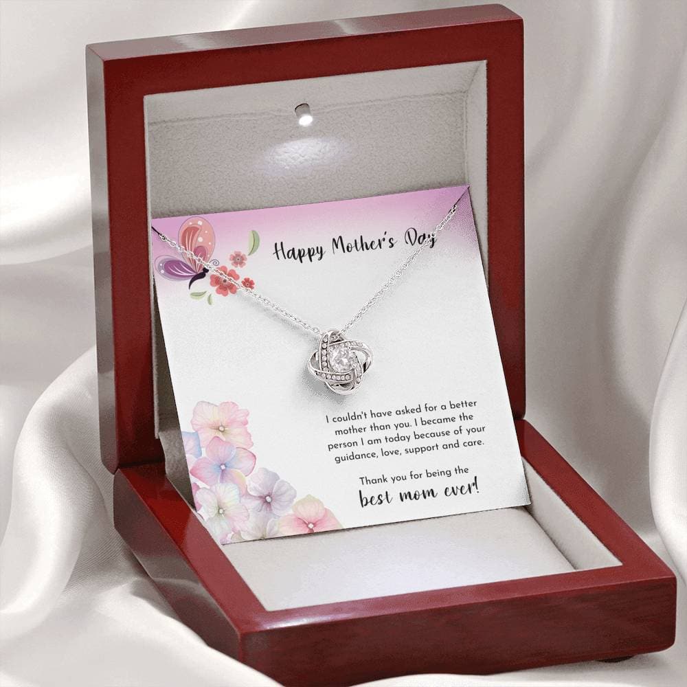 To The Best Mom Ever Love Knot Necklace To The Best Mom Ever Love Knot Necklace