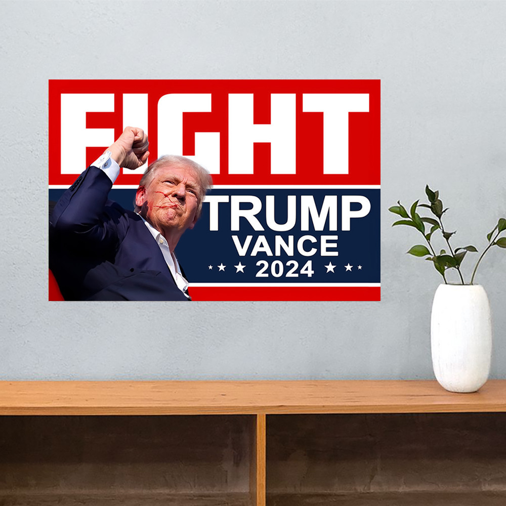 Fight Trump Vance 2024 Poster MAGA Trump Vance Wall Art Gifts For Republican Supporters Fight Trump Vance 2024 Poster MAGA Trump Vance Wall Art Gifts For Republican Supporters