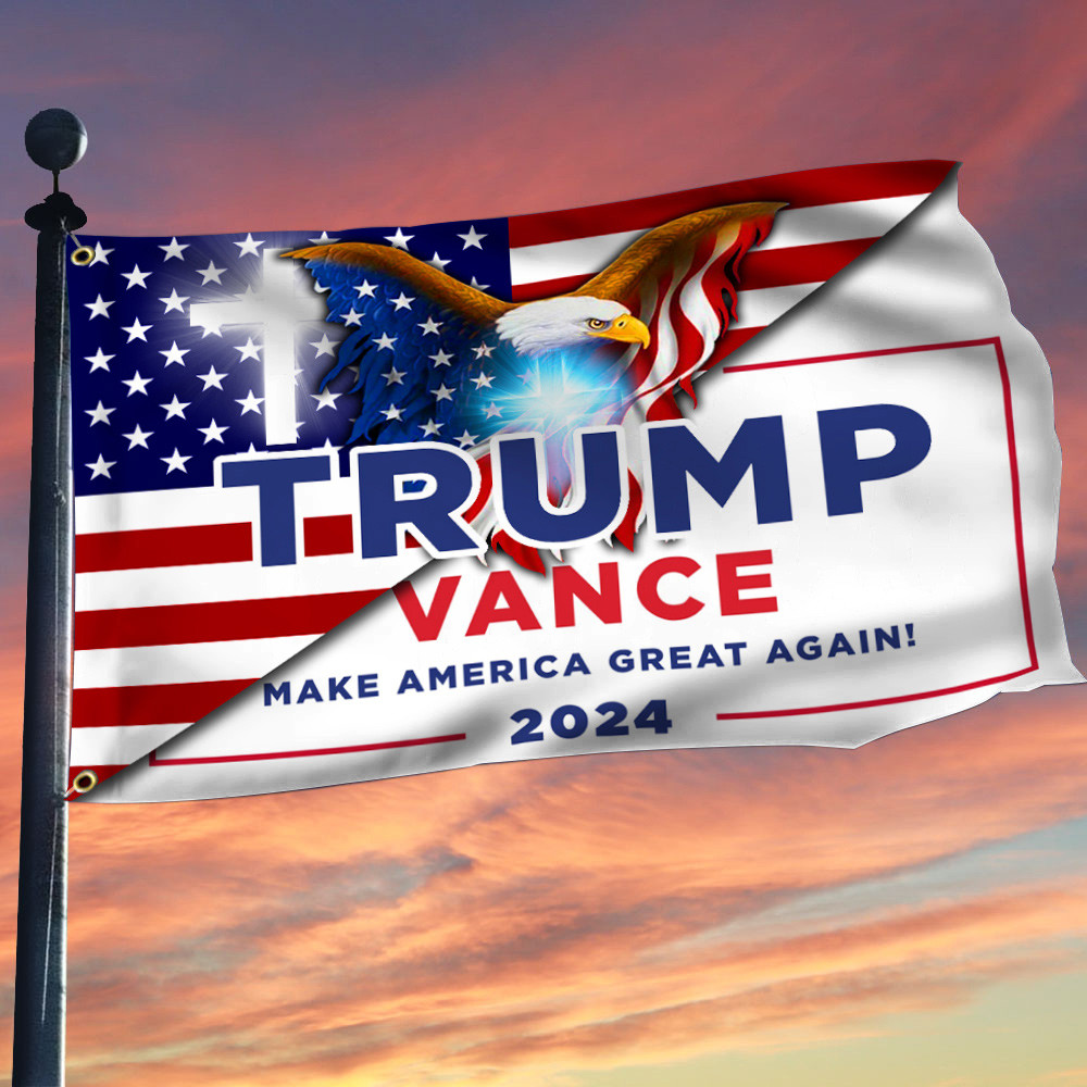 Make America Great Again 2024 Trump Vance Flag US Eagle Cross Trump 2024 Flag Patriotic Decor Make America Great Again 2024 Trump Vance Flag US Eagle Cross Trump 2024 Flag Patriotic Decor