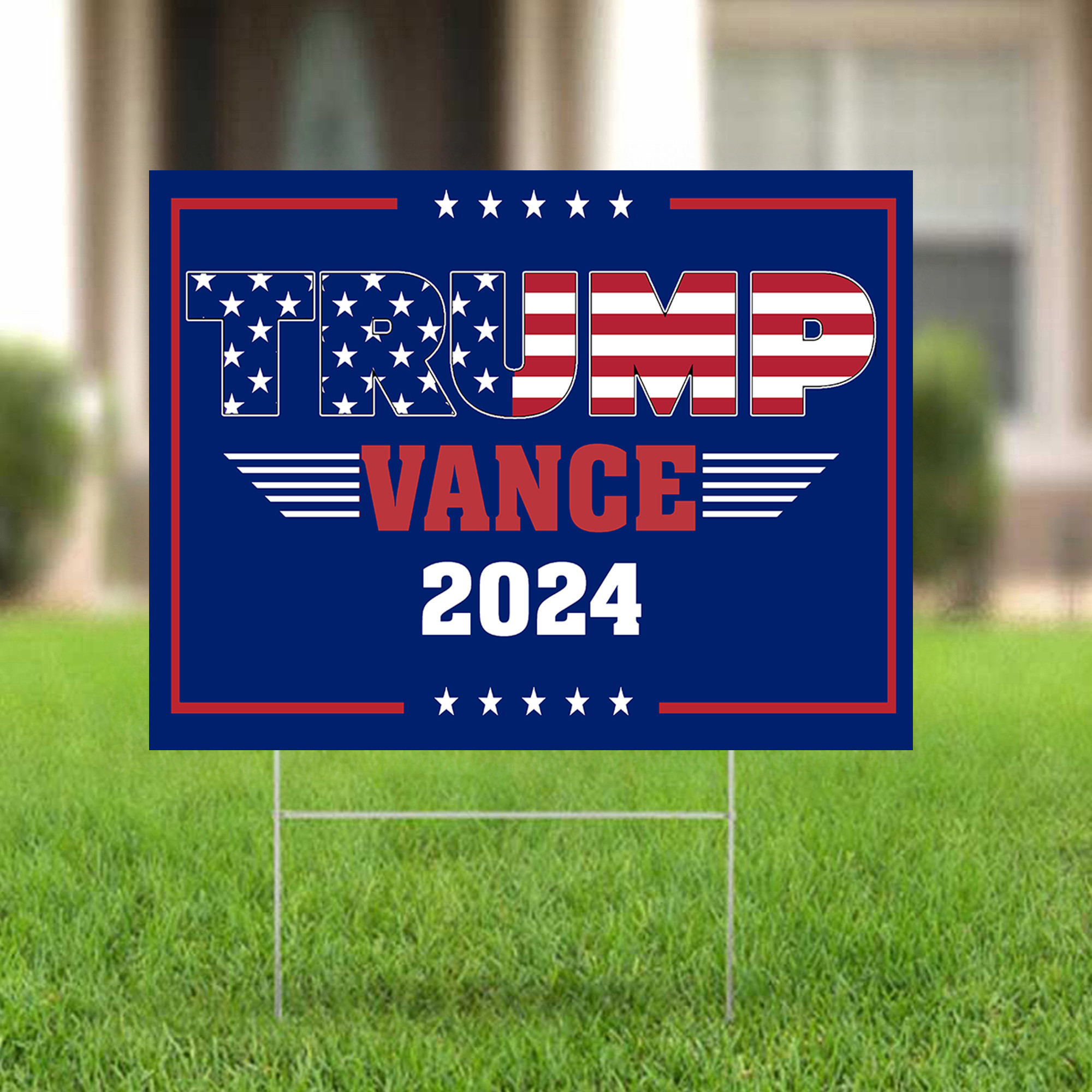 Trump Vance 2024 Yard Sign President-Elect Trump Vance Lawn Sign For Supporters Trump Vance 2024 Yard Sign President-Elect Trump Vance Lawn Sign For Supporters