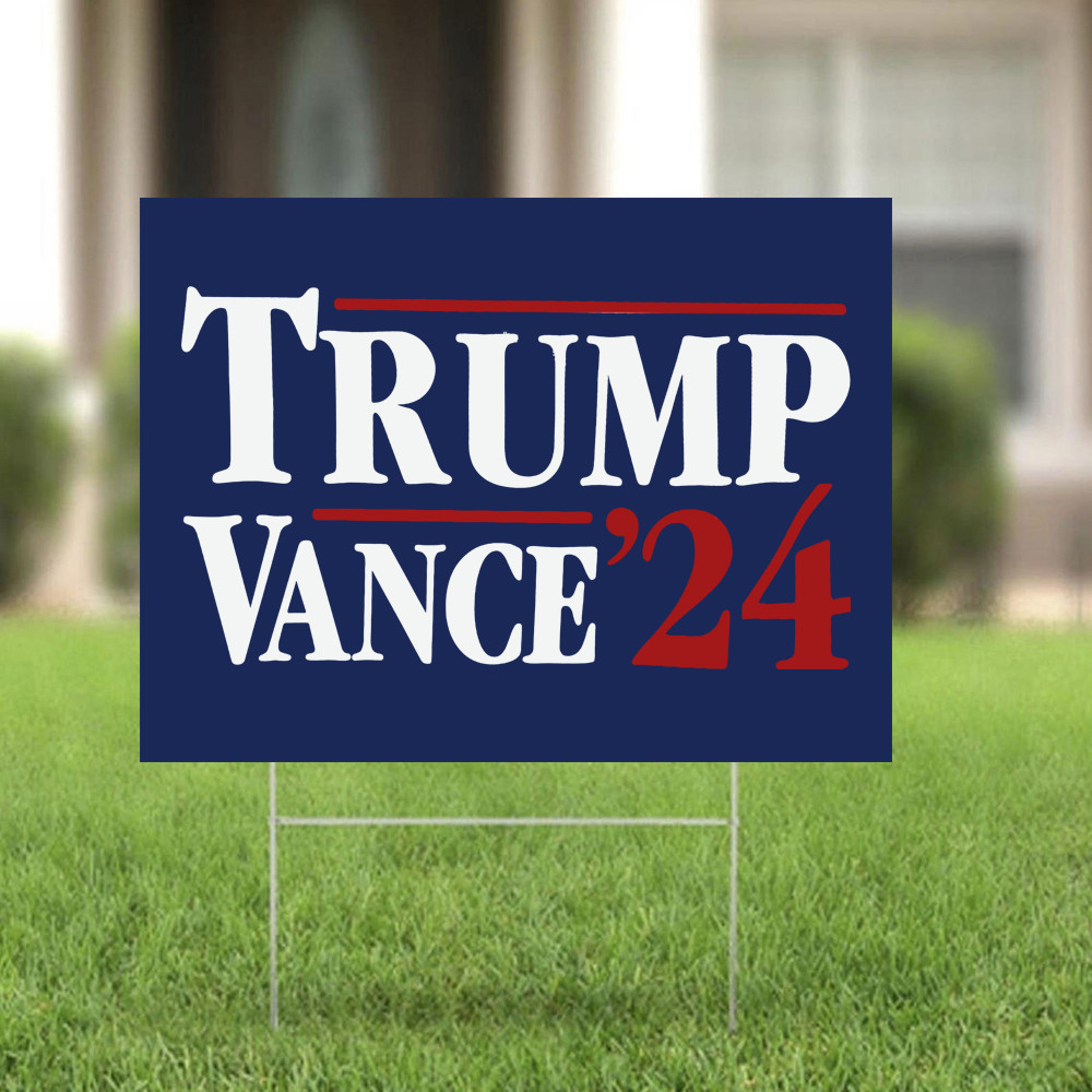 Trump Vance 2024 Yard Sign Pro Trump Political Lawn Sign Never Surrender Merchandise Trump Vance 2024 Yard Sign Pro Trump Political Lawn Sign Never Surrender Merchandise