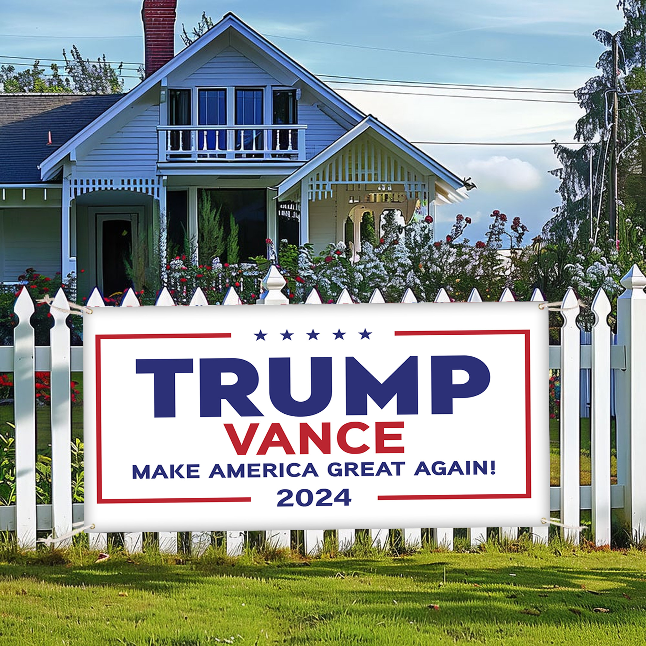 Trump Vance Fence Banner Make America Great Again President Trump Vance Merch Patriotic Decor Trump Vance Fence Banner Make America Great Again President Trump Vance Merch Patriotic Decor